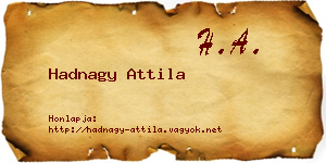 Hadnagy Attila névjegykártya