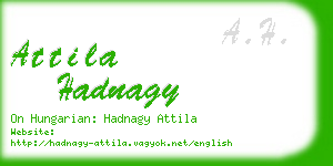 attila hadnagy business card